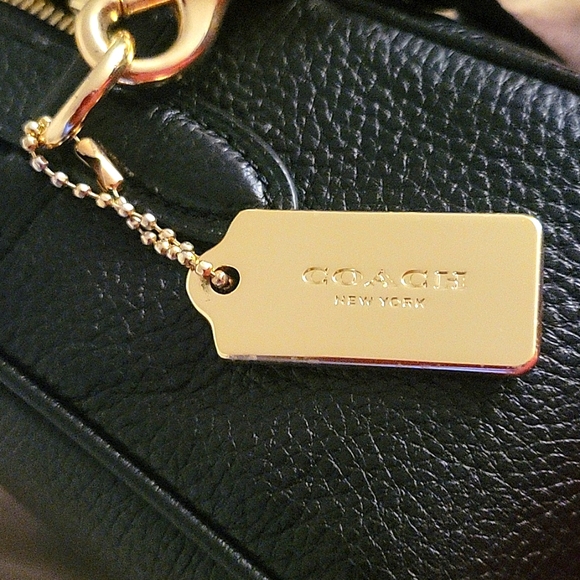 COACH JES Black Pebbled Leather Minimalist Crossbody - Picture 14 of 14